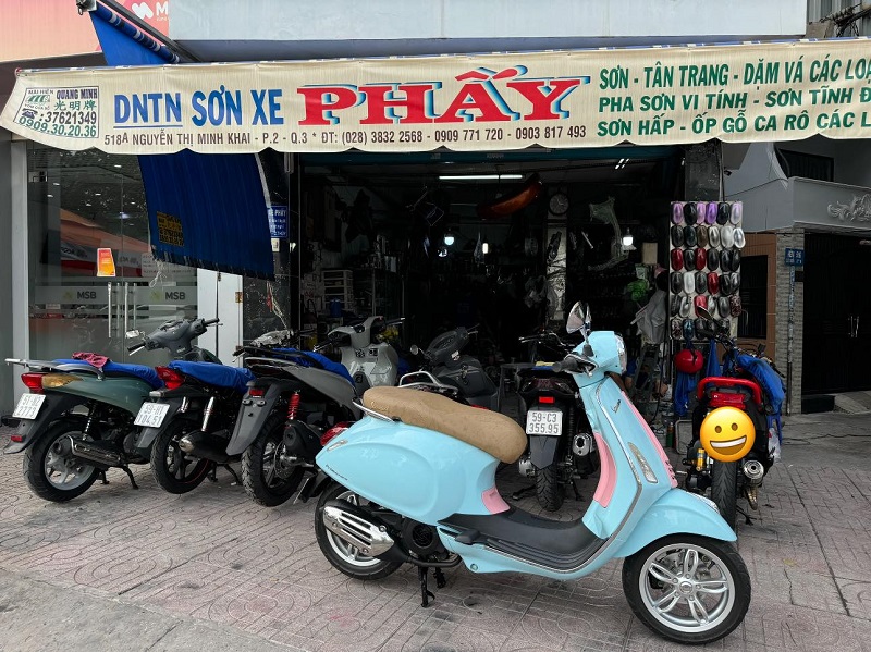 sơn xe vespa